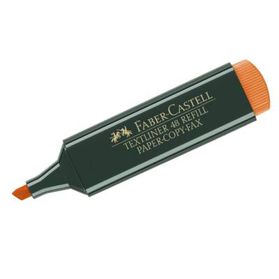 Surligneur "TEXTLINER 48 Refill" Rechargeable Pte Biseautée 1- 5 mm Orange Fluo - Faber-Castell
