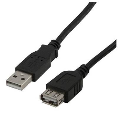 Rallonge USB 2.0 type A mâle / femelle - 1m Noir