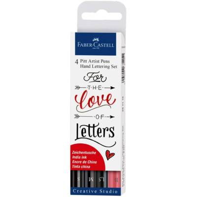 Etui de 4 Feutres PITT artist pen "Love Letters"