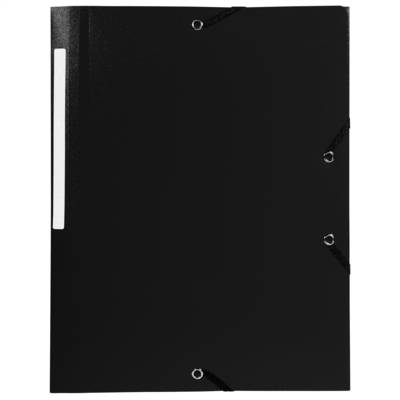 Chemise à élastique 3 rabats Polypropylène 5/10e Opaque - A4 - Noir