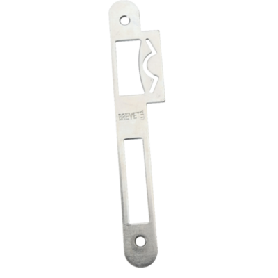 Gâche plate réglable BOURG MERMIER acier zingué argent - réversible - ép.2mm - M-074480 - Maxoutil