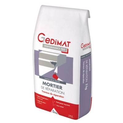 Mortier de réparation - sac de 5kg - GEDIMAT PERFORMANCE PRO - Gedimat