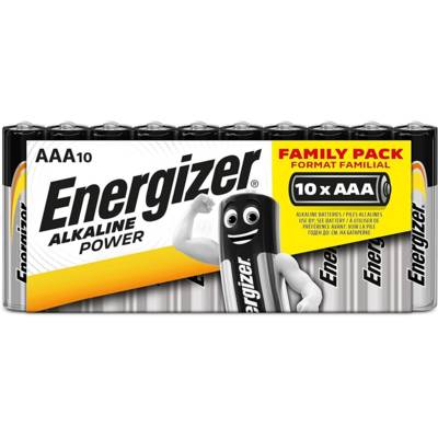 Pack de 10 Piles Alcaline Power LR03 AAA FAMILY PACK