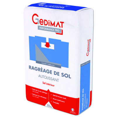 Ragréage de sol autolissant P3 - sac de 25kg - GEDIMAT PERFORMANCE PRO - Gedimat