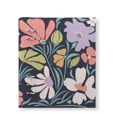 A5 Clipbook Wild Flowers Bleu