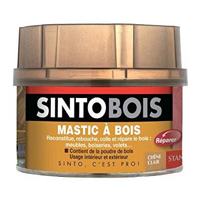 Mastic SINTOBOIS + Tube durcisseur SINTO - Chêne Clair - Boite 1 L - 23752 - Maxoutil
