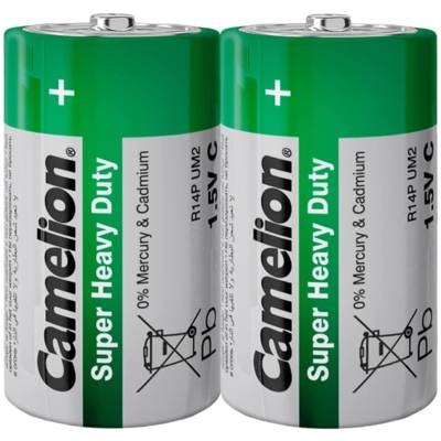 Pack 2 Piles Super Heavy Duty vert Baby C LR14 1,5V