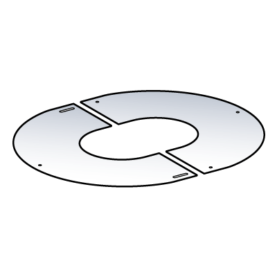 Plaque de propreté Inox pour conduit Inox 0-10% Ø180/230 POUJOULAT - 32999105 - Maxoutil