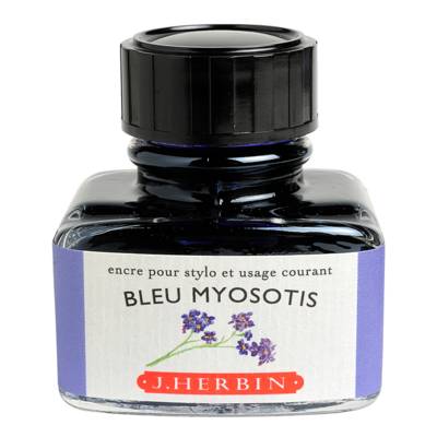 Encre traditionnelle à stylo en flacon "D" 30ml Bleu myosotis - HERBIN