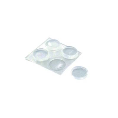 Butée ronde à coller en plastique transparent Ø12 mm - Gedimat