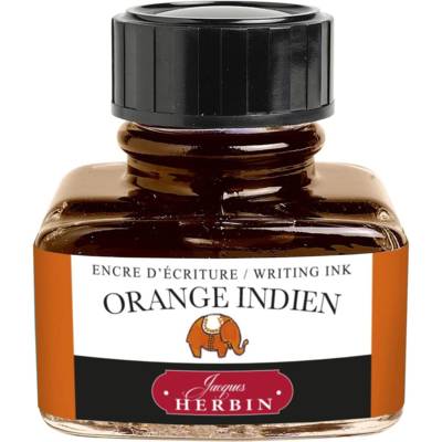 Encre traditionnelle à stylo en flacon "D" 30ml Orange indien - HERBIN