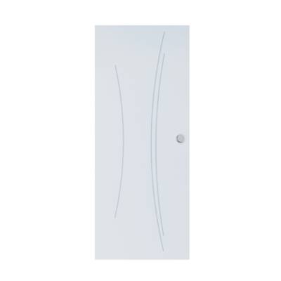 Porte seule coulissante KAORI gravée prépeinte - 204x73cm - Gedimat - RIGHINI