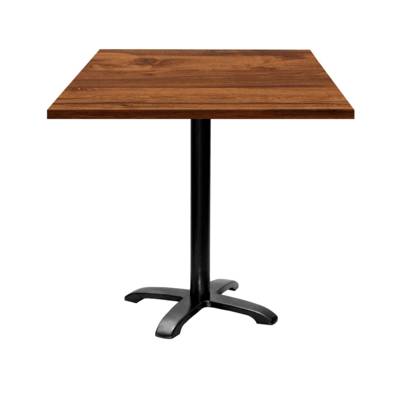 Table pied noir 70x70cm chene hunton - intérieur - RestooTab