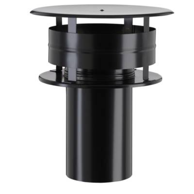 Kit chapeau aspiration STI Ø150 DOM noir mat ral9019 KCASTI 150 POUJOULAT - 70150092NOIR - Maxoutil