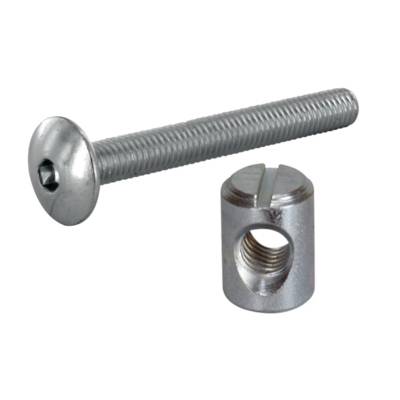 Plot d'assemblage+vis 6 x 50 mm acier zingué - lot de 4 pièces - Gedimat - NORAIL