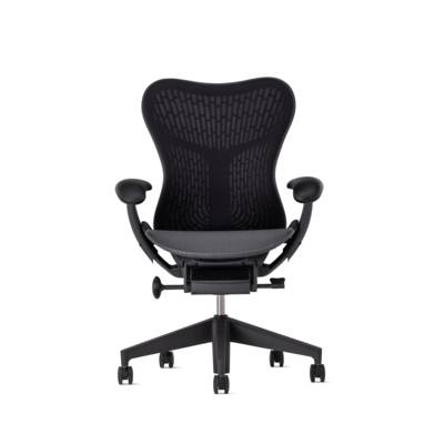 Fauteuil Mirra 2 dossier butterfly graphite Herman MILLER avec accoudoirs multi-positions