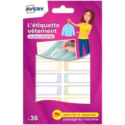 Sachet de 36 étiquettes vêtements génériques - 45 x 13 mm