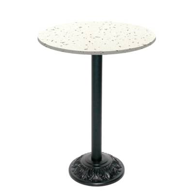 Mange-debout pied noir Ø70cm terrazzo cassata - intérieur - RestooTab