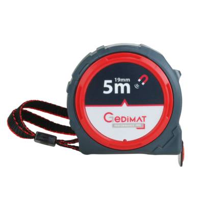 Mesure compacte pro magnétique 5 m x 19 mm - GEDIMAT PERFORMANCE PRO - Gedimat