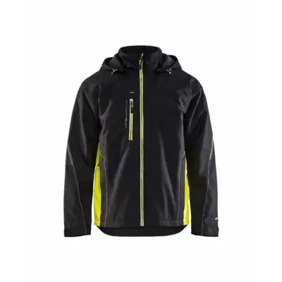 Veste hardshell BLAKLADER Déperlante T.M - NOIR/JAUNE FLUO - 479019779933-M - BLAKLADER WORKWEAR