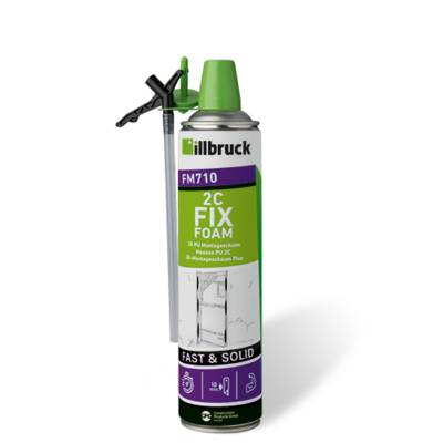 Mousse bi-composante à prise rapide FM710 vert - aérosol de 400ml - Gedimat - ILLBRUCK