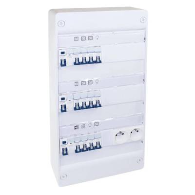 Coffret électrique monté-câblé 39 modules Evolution Eur'Ohm - 3 rangées - pour logements T3/T4 - EUROHM - 19431