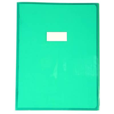 Protège-cahier Cristal Luxe 22/100ème 24x32 transparent Vert