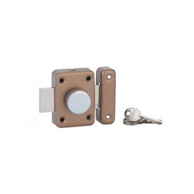 Verrou VSPM cylindre verni bronze 3 clés 35mm - Gedimat - THIRARD