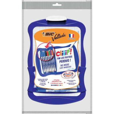 Kit ardoise blanche Velleda + 8 marqueurs 1721 & effacette