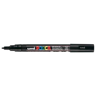 Marqueur pointe conique fine pc3m 0,9 - 1,3mm noir - POSCA