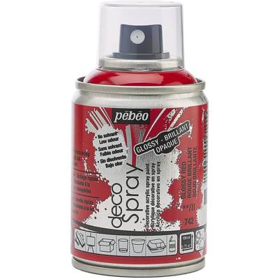Aérosol 100 ml Peinture opaque permanente faible odeur Rouge brillant