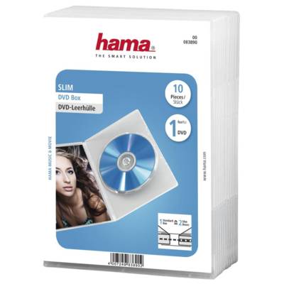 Lot de 10 Boîtier "Slim" pour DVD Transparent