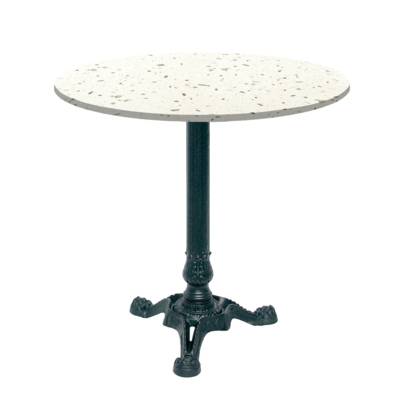 Table pied noir Ø70cm terrazzo cassata - intérieur - RestooTab