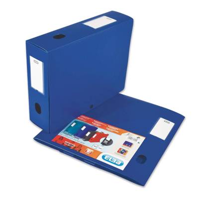 Boite Classement Polypropylène Memphis à Plat Dos 80mm 240 x 320mm Bleu