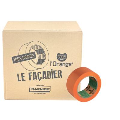 Ruban adhésif façadier 6095 orange - 48mmx30m - Lot de 36 rouleaux - Gedimat