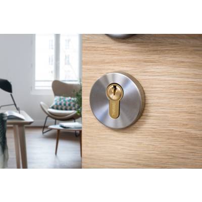 Cylindre bouton profil européen 3 clés 30x30mm - Gedimat - THIRARD