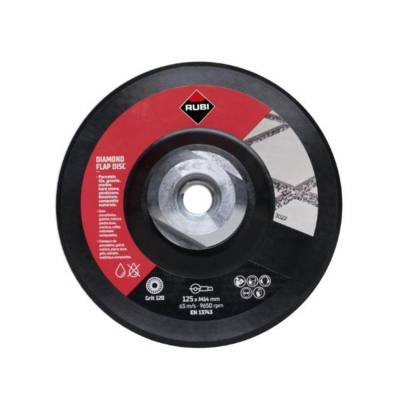 Disque à lamelles diamantées 100/120 grain moyen - Gedimat - RUBI