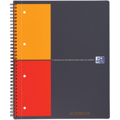 Cahier Activebook rel. intégrale A4+ 160 p 80g Q 5x5, avec intercalaires - Oxford