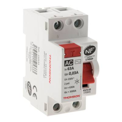 Interrupteur différentiel à vis type AC 63/2-30mA - Gedimat - THOMSON