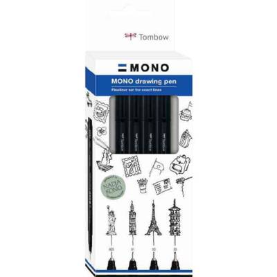 Set de 4 Feutres Fin MONO Drawing Pen "Fine Set" 005-01-03-05