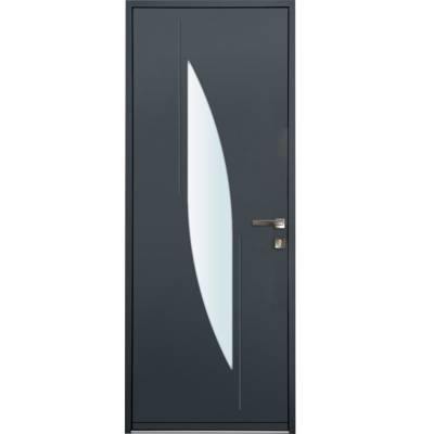 Porte d'entrée acier HAWAI gris - 215 x 90 cm - Gedimat - WIBAIE