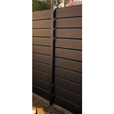 Kit poteau P-MEX à sceller - 80 x 80 mm h.1,80 m - gris anthracite - Gedimat