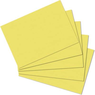 Paquet de 100 Fiches bristol 170g A5 148x210 mm Unies Jaune
