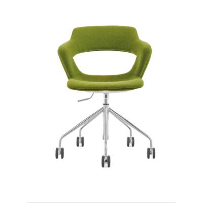 Chaise KAOMA base alu coque plastique recouverte de tissu