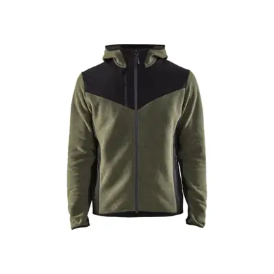 Veste tricotée BLAKLADER Softshell - Vert foncé/Noir - 594025364199XL - BLAKLADER WORKWEAR