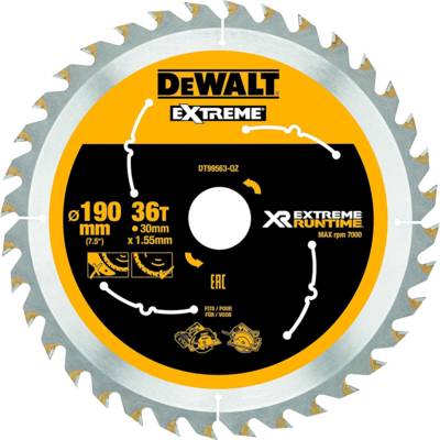 Lame de scie circulaire Ø30mm; Ø190mm - DEWALT - DT99563-QZ - Maxoutil