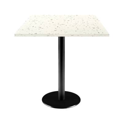Table pied noir 70x70cm terrazzo cassata - intérieur - RestooTab