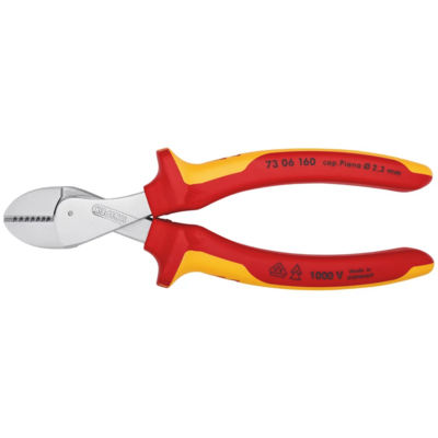 Pince coupante de côté KNIPEX X-Cut - isolée 1000V - 73 06 160
