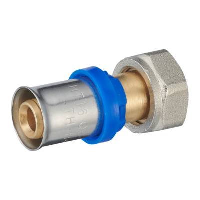 Raccord droit multicouche à sertir - femelle mobile 12 x 17 mm - Gedimat - NOYON ET THIEBAULT