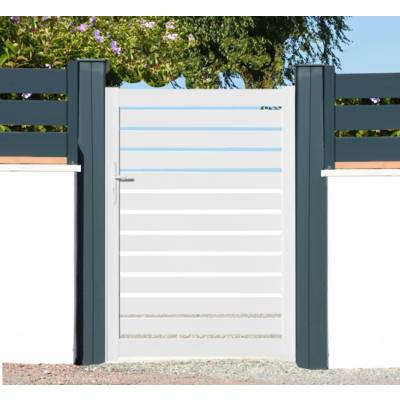 Portail battant MOREA PVC blanc - Gedimat - MOREY